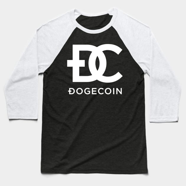 DC Dogecoin Logo Baseball T-Shirt by DogeArmy